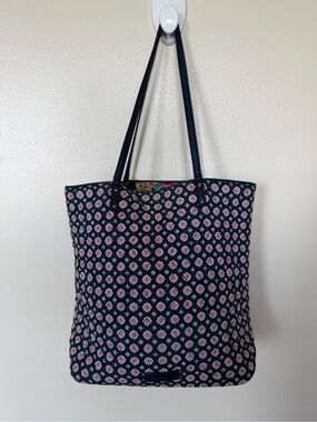VERA BRADLEY Petal Dots Large Navy Tote